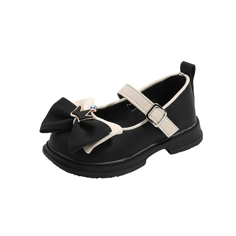 Kožne cipele za djevojčice Jesen 2023. Dječja modna kruna Mary Jane cipele s mašnom Elegantne uzročne princeze Dječje ravne cipele s mekim donjim dijelom