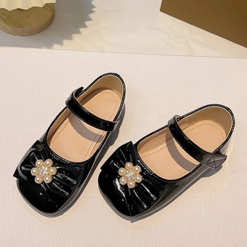 Κομψά μαύρα σχολικά παπούτσια για κορίτσια Νέα μόδα Κορεάτικο στυλ Παιδικά παπούτσια πριγκίπισσας Αντιολισθητικά Παιδικά γαμήλια πάρτι γυαλιστερό δερμάτινο παπούτσι