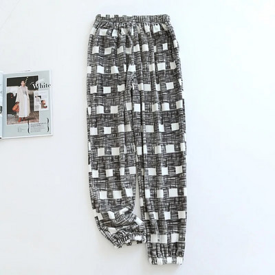 Pidžama hlače muške jesenske i zimske baršunaste muške pidžame jednostavnog kariranog dizajna sive plus debele baršunaste tople hlače za kućnu odjeću