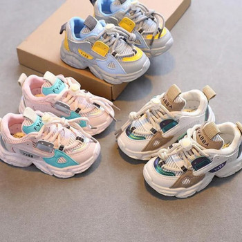 2023 Маратонки за момиче Детски момчета Бебешки мрежести дишащи детски обувки Маратонки за малко момиче Обувки с равни обувки Външни маратонки