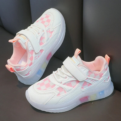 Jauni bērnu apavi meiteņu kedas ikdienišķas krāsainas baltas bērnu kedas 4 līdz 12 gadiem Modes sporta tenisa apavi meitenēm