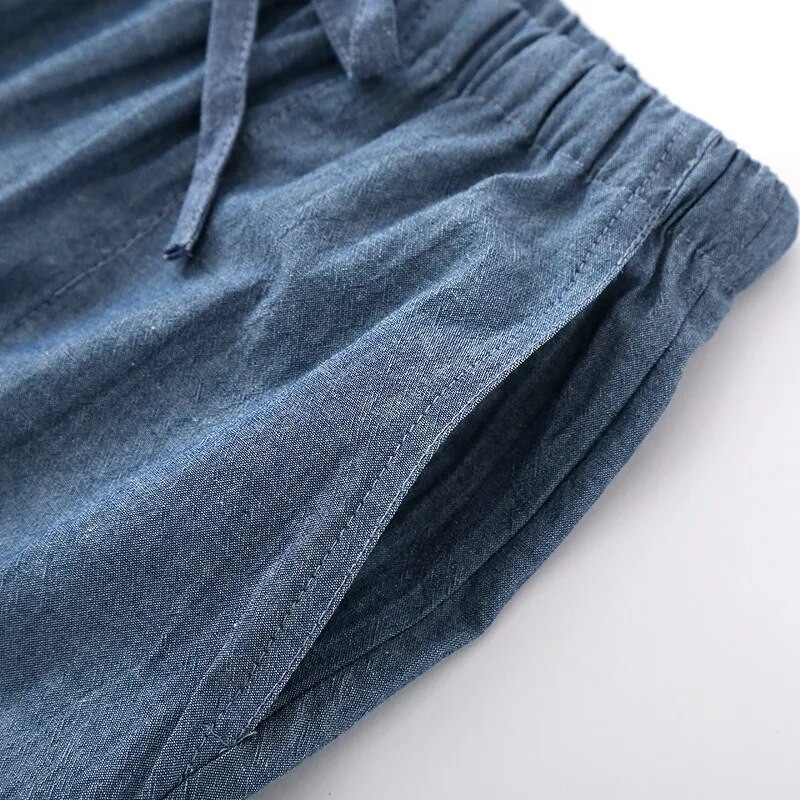 Vīriešu pidžamas bikses tīras kokvilnas plānas mājas bikses brīvas izmēra pavasaris rudens vasara 100% kokvilna ikdienas atpūtas apģērbs vīriešu miega bikses