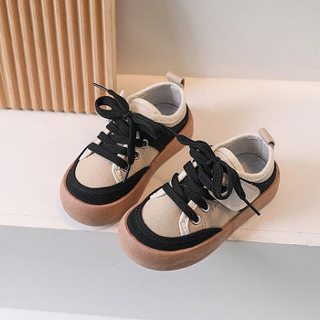 Детски маратонки Ежедневни платнени обувки за момчета 2023 г. Обувка с черупка за момичета Бебешки маратонки с мека подметка