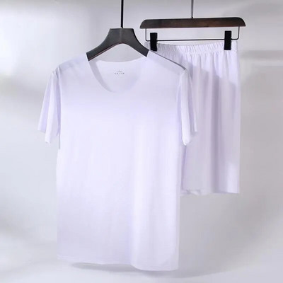 2022 L-3XL L-3XL Ljetna muška pidžama Nova široka spavaća odjeća od 2 komada, kratke rukave, ležerna spavaćica, udobna kućna odjeća