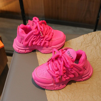 Бебешки спортни обувки за малко дете за момиче Дишащи модни детски ежедневни маратонки Универсални детски обувки за тенис Едноцветни размери 21-36