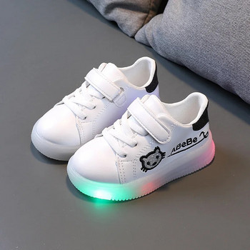 Детски светещи маратонки Малки LED ежедневни обувки за момичета Модни удобни меки подметки Детски обувки Момчета Спортни обувки на открито