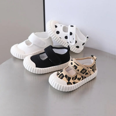 Pantofi pentru copii Pantofi pentru fete Copii drăguți, pantofi dulci din pânză, pantofi ocazionali, leopard, carouri, pantofi moale, fete, copii mici, fete, pantofi 21-32
