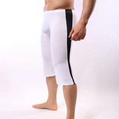 Muške seksi ledeno svilene U konveksne torbice Seksi pidžama hlače prozirne patchwork tajice za cool mušku  odjeću F13