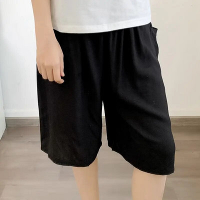 Jaunas vīriešu pidžamas pavasara un vasaras plānas daļas brīvas guļamveļas Modes apdruka Ģeometrijas šorti Kokvilnas zīda mājas valkāšanai pludmales bikses