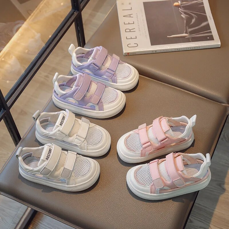 Nove ljetne dječje cipele 2023., dječje tenisice, prozračne mekane mreže, dječje tenisice, ležerne sportske sandale, cipele s platformom za djevojčice, veličine 23-36