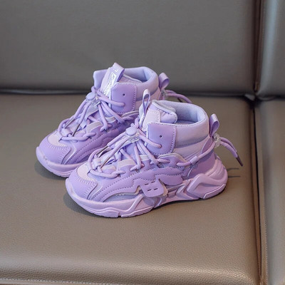 Nove dječje tenisice za dječake 2023. Visoke košarkaške tenisice Dječje jednobojne crne ležerne tenisice za trčanje na otvorenom za djevojčice prozračne