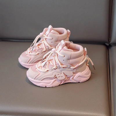 Nove dječje tenisice za dječake 2023. Visoke košarkaške tenisice Dječje jednobojne crne ležerne tenisice za trčanje na otvorenom za djevojčice prozračne