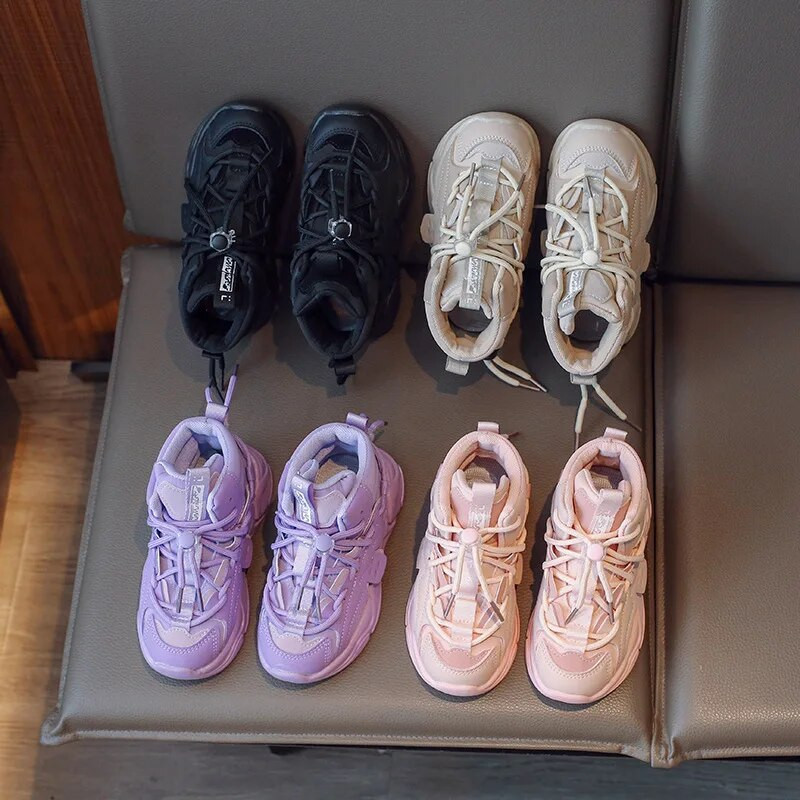 Nove dječje tenisice za dječake 2023. Visoke košarkaške tenisice Dječje jednobojne crne ležerne tenisice za trčanje na otvorenom za djevojčice prozračne