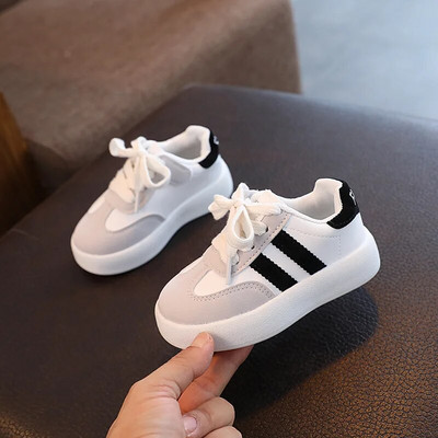 Dječje cipele za slobodno vrijeme s dvije pruge, protuklizne, djevojčice, dječaci, dječje cipele s mekim potplatom, dječje prozračne sportske tenisice