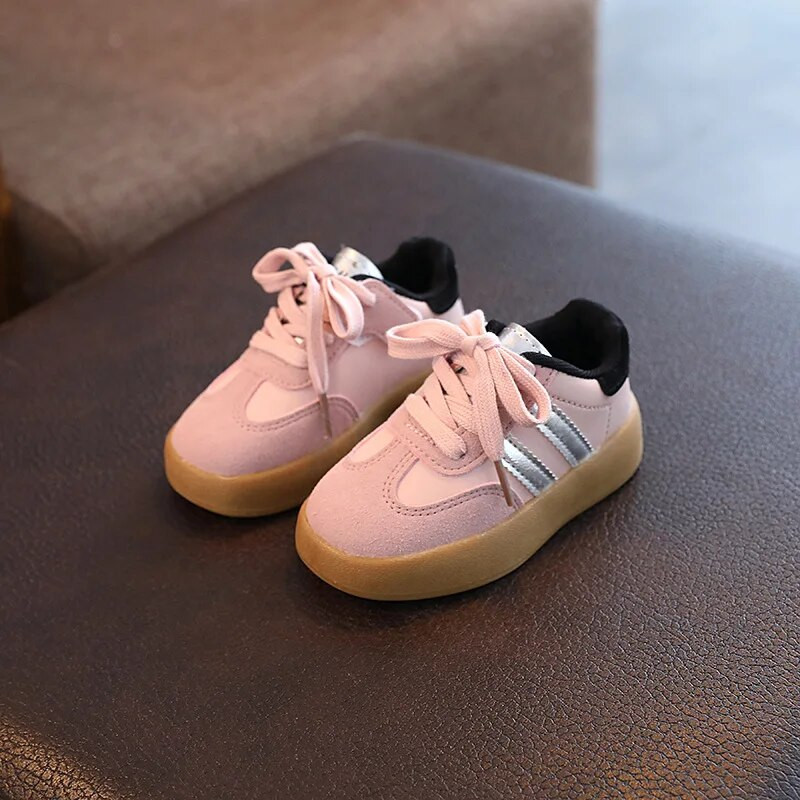 Dječje cipele za slobodno vrijeme s dvije pruge, protuklizne, djevojčice, dječaci, dječje cipele s mekim potplatom, dječje prozračne sportske tenisice