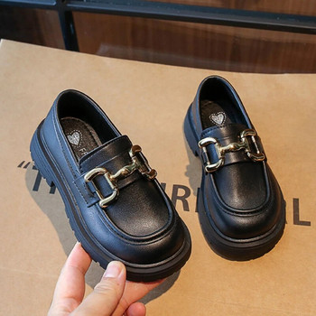 Princess Shoes Spring Autumn Girl Black Matte Loafers School Ευέλικτα δερμάτινα παπούτσια Παιδική μόδα Casual Παιδιά Mary Janes Νέα