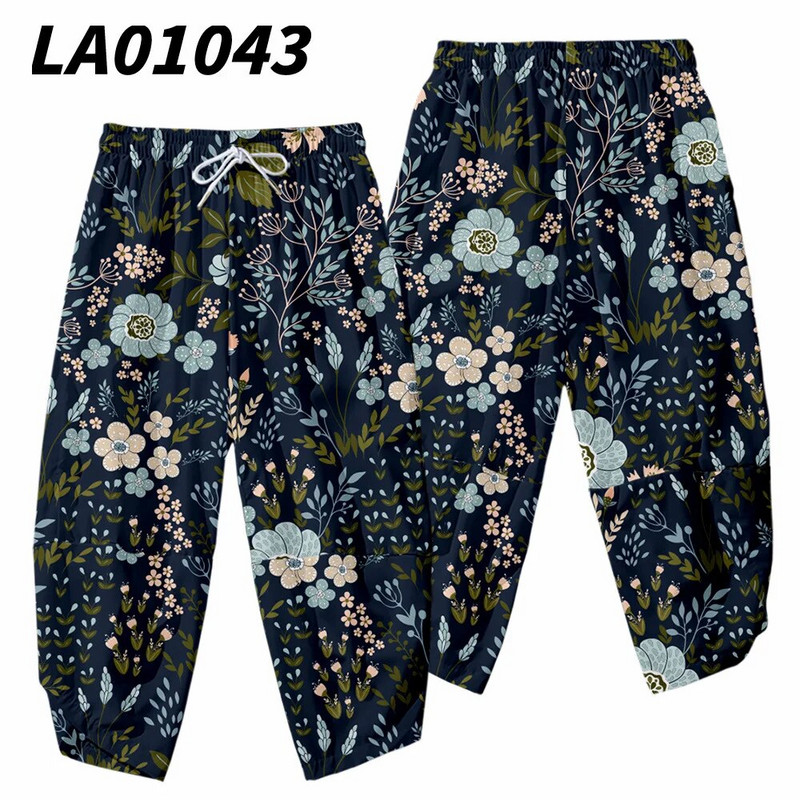 Tao ogrtač s cvjetnim uzorkom za par i pidžama Hlače Kimono Kardigan s 3/4 rukava Ogrtač za kupanje Donje rublje Ležerna široka kućna odjeća Velika veličina 6XL