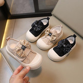 2023., dječje modne cipele za djevojčice, ležerne cipele s mašnom na točkice Sweet Light Princess Hook & Loop Svestrane dječje cipele Jednostavne nove