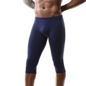 2XL Muške donjice za spavanje Duge bokserice Ultra tanke ledeno svilene bešavne donje rublje Ljetne tajice Hlače Odjeća za spavanje Pidžame Kratke hlače