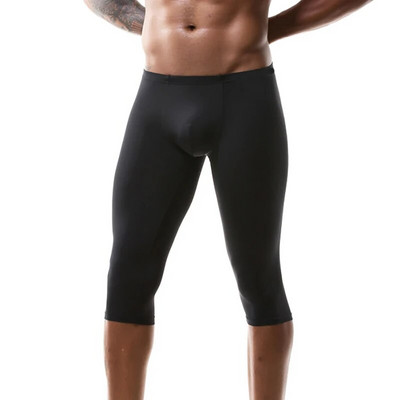 2XL Muške donjice za spavanje Duge bokserice Ultra tanke ledeno svilene bešavne donje rublje Ljetne tajice Hlače Odjeća za spavanje Pidžame Kratke hlače