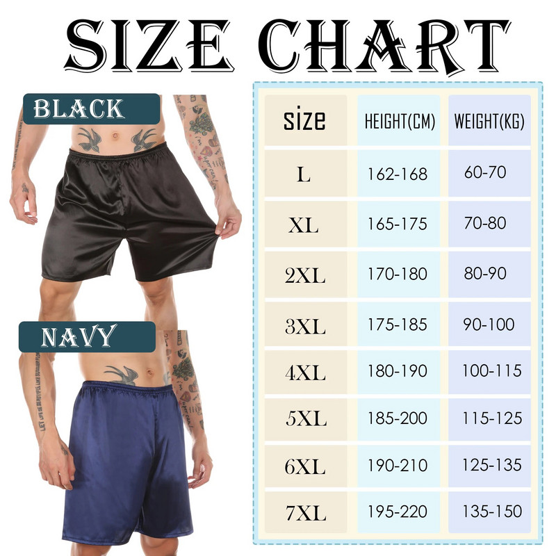 YUFEIDA Muške seksi donjice za spavanje Svilene satenske pidžame Kratke hlače Meke svilene bokserice Kućno donje rublje Lounge kratke hlače Noćne gaćice