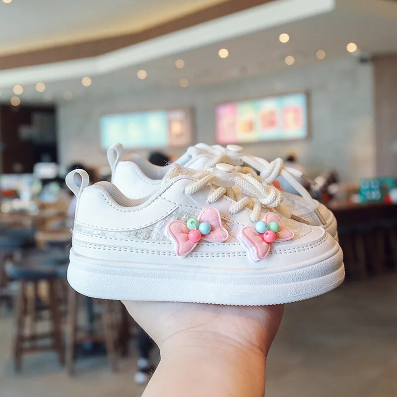 Zapatillas Autumn New Kid Casual Shoe Cute Little Flower Girl Sports Shoe Bow Skate Shoe Girl Shoe Παιδικά αθλητικά παπούτσια Παιδικά παπούτσια τένις