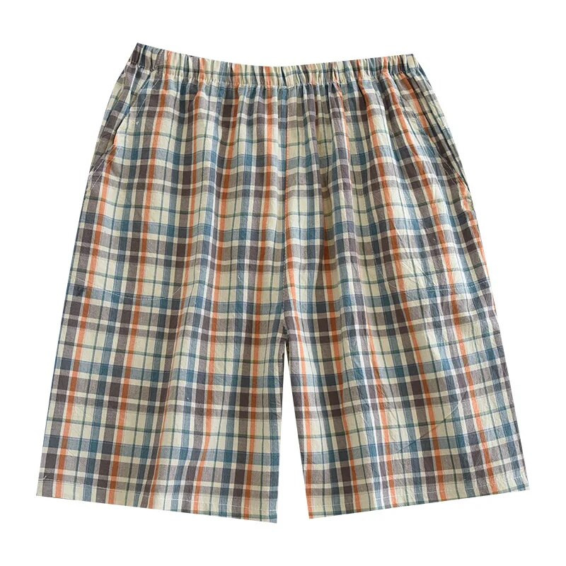 Nove muške pamučne kratke pidžame Ljetne tanke kućne hlače veće veličine Ležerna odjeća za spavanje Donji dio spavanja Odjeća za spavanje Karirane hlače Muškarci 2022.