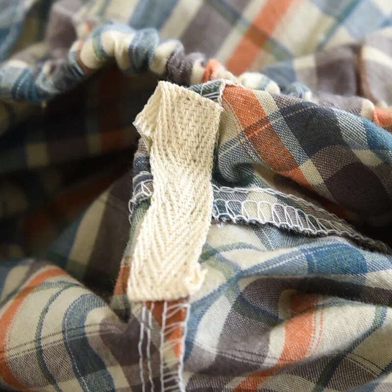 Nove muške pamučne kratke pidžame Ljetne tanke kućne hlače veće veličine Ležerna odjeća za spavanje Donji dio spavanja Odjeća za spavanje Karirane hlače Muškarci 2022.