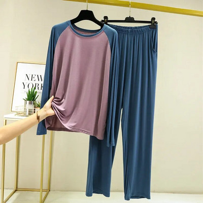 Modalne muške pidžame za proljeće i jesen 2024. Mekana kućna odjeća Muške ležerne udobne pidžame široke modne odjeće za spavanje velike veličine