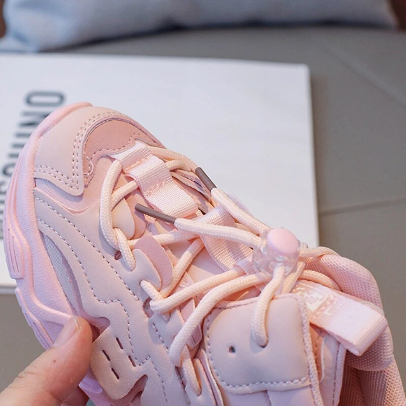 Laste kõrged tossud poistele tüdrukutele hingav pehme tallaga vabaajajalatsid Mood Solid Lastejalatsid Paeltega platvormiga spordijalatsid