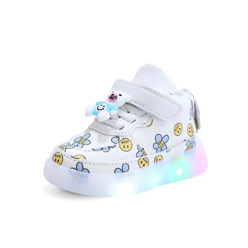 Bērnu apavi bērnu LED apgaismojuma dēļu apavi Pavasaris 2023 Jauns 1-6 gadus veci zēni sporta apavi meitenēm mazuļiem apgaismotie apavi кроссовки