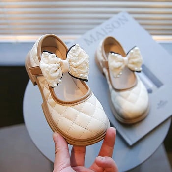 Κορίτσια Pearl Bow Princess PU Παπούτσια Νέα Παιδικά Flats Party Dance Βρεφικά παπούτσια Σχολή Mary Jane Loafer για παιδιά