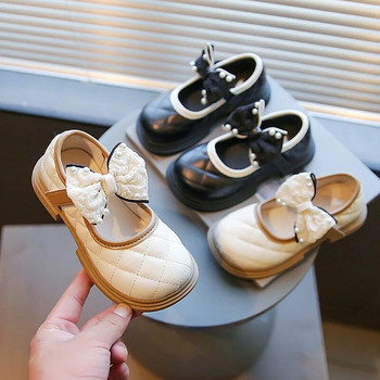 Κορίτσια Pearl Bow Princess PU Παπούτσια Νέα Παιδικά Flats Party Dance Βρεφικά παπούτσια Σχολή Mary Jane Loafer για παιδιά