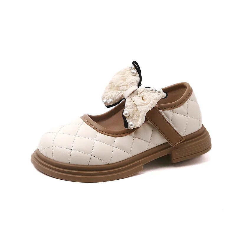 Princess PU cipele s bisernom mašnom za djevojčice Nove dječje ravne cipele Dječja plesna obuća za zabave Školska dječja mokasina Mary Jane