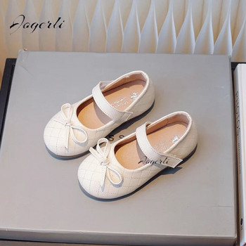 Παπούτσια για κορίτσια Νέα Παιδικά Πριγκίπισσα Flats Άνοιξη Φθινόπωρο Μόδα Μαλακή σόλα Baby Bow Μέγεθος 21-30 Μαύρο Λευκό