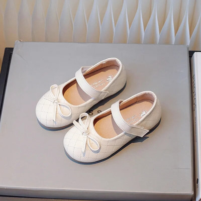 Cipele za djevojčice Nove dječje cipele za princeze Proljeće Jesen Modna obuća s mekanim potplatom za bebe s mašnom Veličina 21-30 Crno-bijela