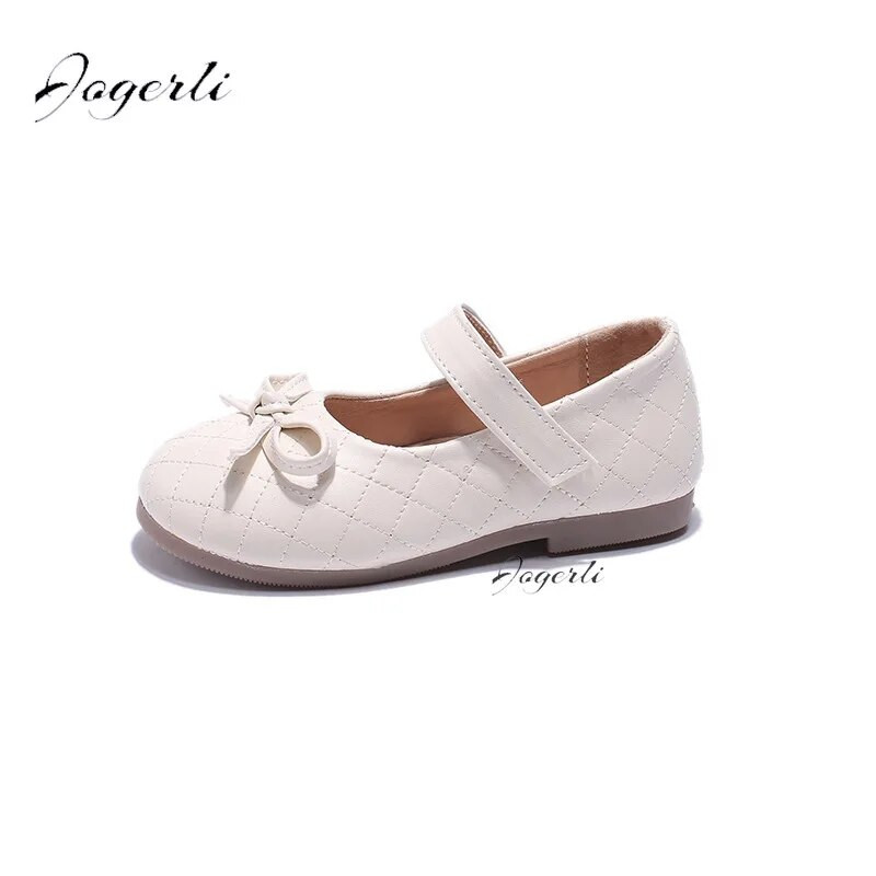 Cipele za djevojčice Nove dječje cipele za princeze Proljeće Jesen Modna obuća s mekanim potplatom za bebe s mašnom Veličina 21-30 Crno-bijela