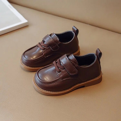 Girl Party PU cipő gyerekeknek Gyerekruha Fekete Iskola Loafer Due Princesses Dance Boys Lapos Cipők