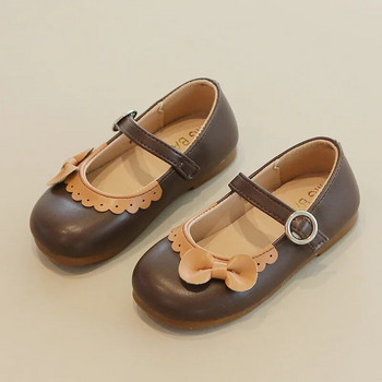 Δερμάτινα παπούτσια PU για κορίτσια Παιδικά πολυχρηστικά Princess School Φιόγκος Μαλακή σόλα Μονό Flats Βρεφικά παπούτσια για αγόρι κορίτσι