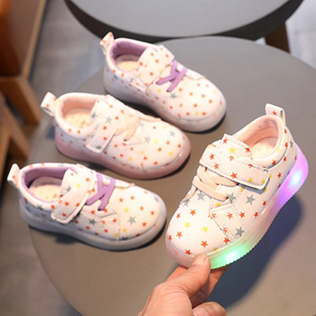 Baby Shoe Star Αθλητικά Παπούτσια Μαλακή σόλα που αναβοσβήνει Ελαφρύ Βρεφικό παπούτσι για αγόρι Ευέλικτο Αντιολισθητικό Παιδικό Παπούτσια για κορίτσια για νήπια Tênis