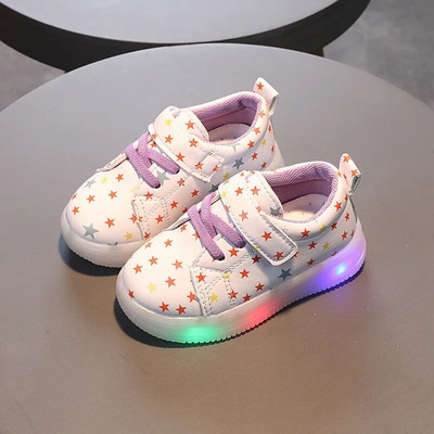 Dječja cipela Star sportska cipela Mekani potplat Trepereće svjetlo Cipela za dječake Svestrana protiv klizanja Trend cipela za malu djevojčicu Dječja cipela Tênis