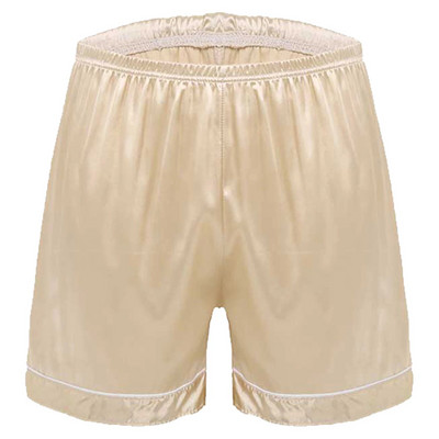 Donji dio muške pidžame za spavanje Muške kućanske hlače Svilenkaste satenske pidžame Kratke kratke hlače s elastičnim pojasom Kućna spavaćica Salonske odjeće