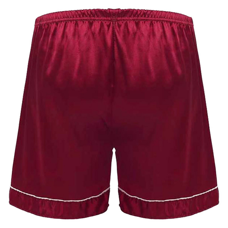 Donji dio muške pidžame za spavanje Muške kućanske hlače Svilenkaste satenske pidžame Kratke kratke hlače s elastičnim pojasom Kućna spavaćica Salonske odjeće