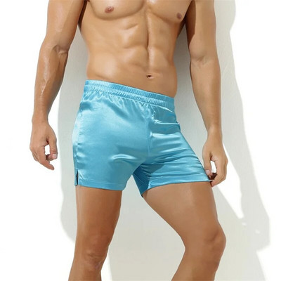 Meeste alusmantel ühevärviline hommikumantel keskmise vöökohaga õhuke seksikas lihtne lahtine jääs siidine hommikumantel Suures suuruses pidžaamad meeste allääred