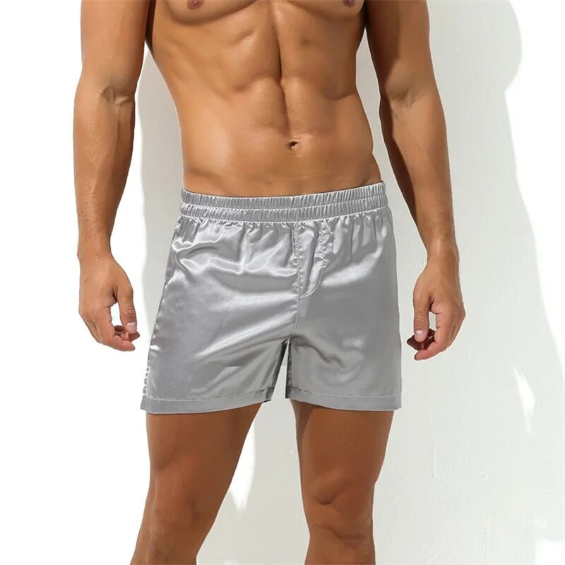 Meeste alusmantel ühevärviline hommikumantel keskmise vöökohaga õhuke seksikas lihtne lahtine jääs siidine hommikumantel Suures suuruses pidžaamad meeste allääred