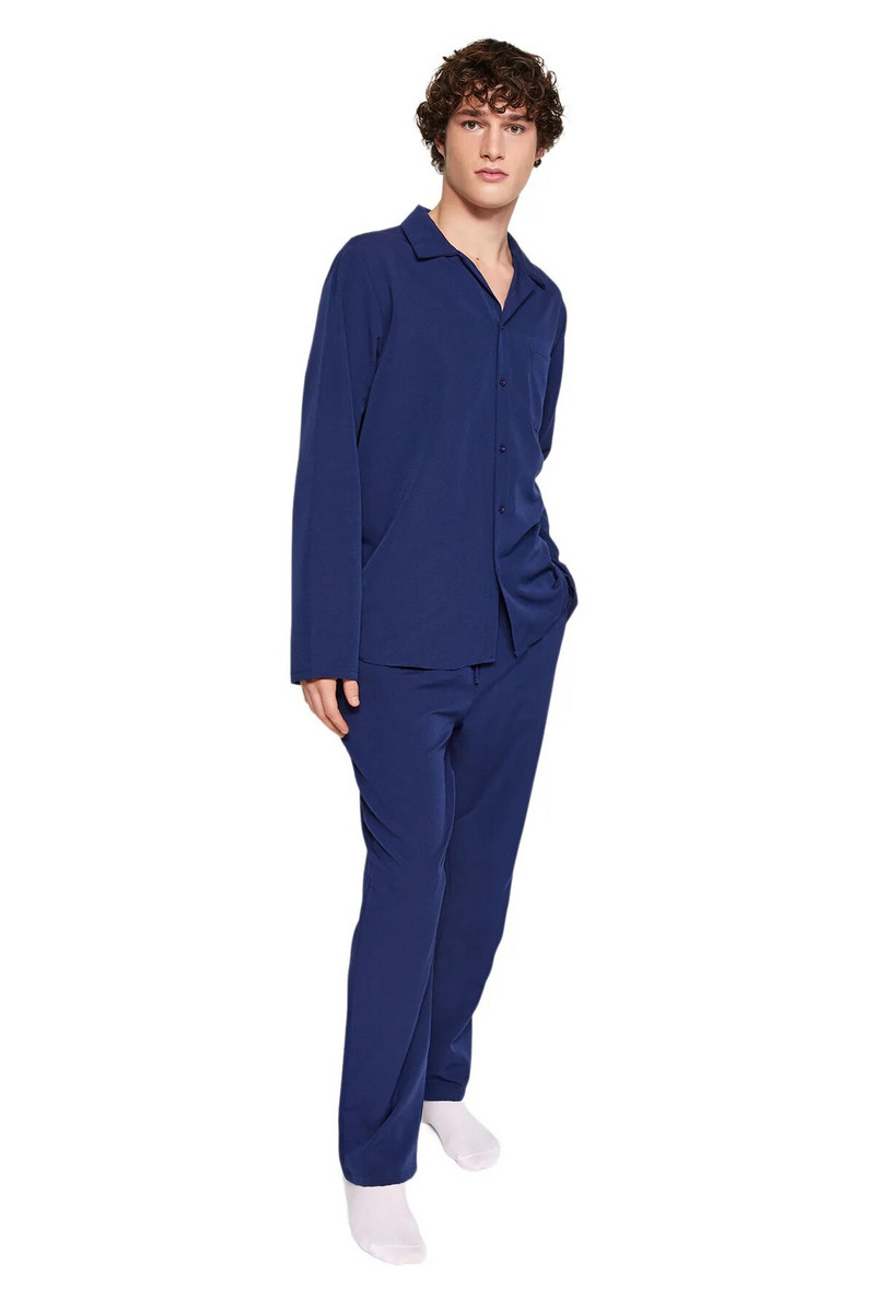 Set de pijama obișnuit pentru bărbați, drepte, cu mânecă lungă, Trendyol
