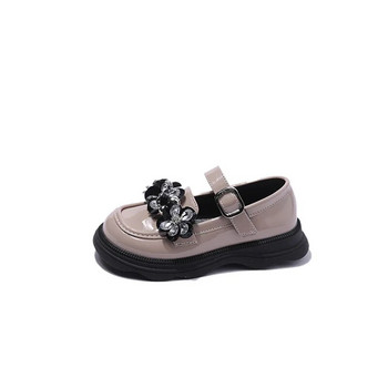 Παιδικά δερμάτινα παπούτσια μόδα Κρυστάλλινο λουλούδι για κορίτσια Παπούτσια λουστρίνι Princess Παιδικά παπούτσια Σχολική Casual Flat Mary Janes туфли