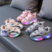 Veličina 21-30 Dječja ležerna LED svjetla Sportska obuća za dječake Dječje svjetleće tenisice za trčanje otporne na habanje Dječje svjetleće cipele za djevojčice