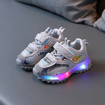 Μέγεθος 21-30 Kids Casual Lights LED Αθλητικά Παπούτσια για αγόρια Παιδιά Ανθεκτικά στη χρήση Λαμπερά αθλητικά παπούτσια για τρέξιμο για κορίτσια Φωτεινό παπούτσι