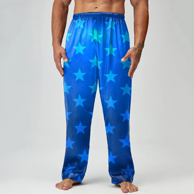 Vīriešu Pavasara Vasara Neatkarības Dienas Drukāt Pidžamas Bikses Garās Bikses Ikdienas bikses Kravas bikses vīriešiem Relax Fit